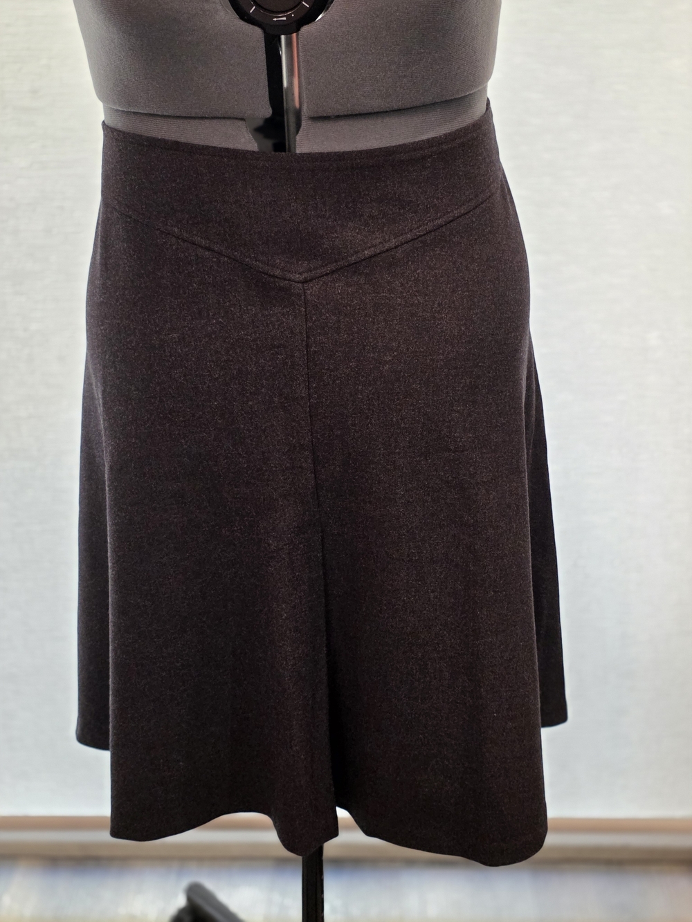 Classic A-Line Knit Skirt - Dark Grey